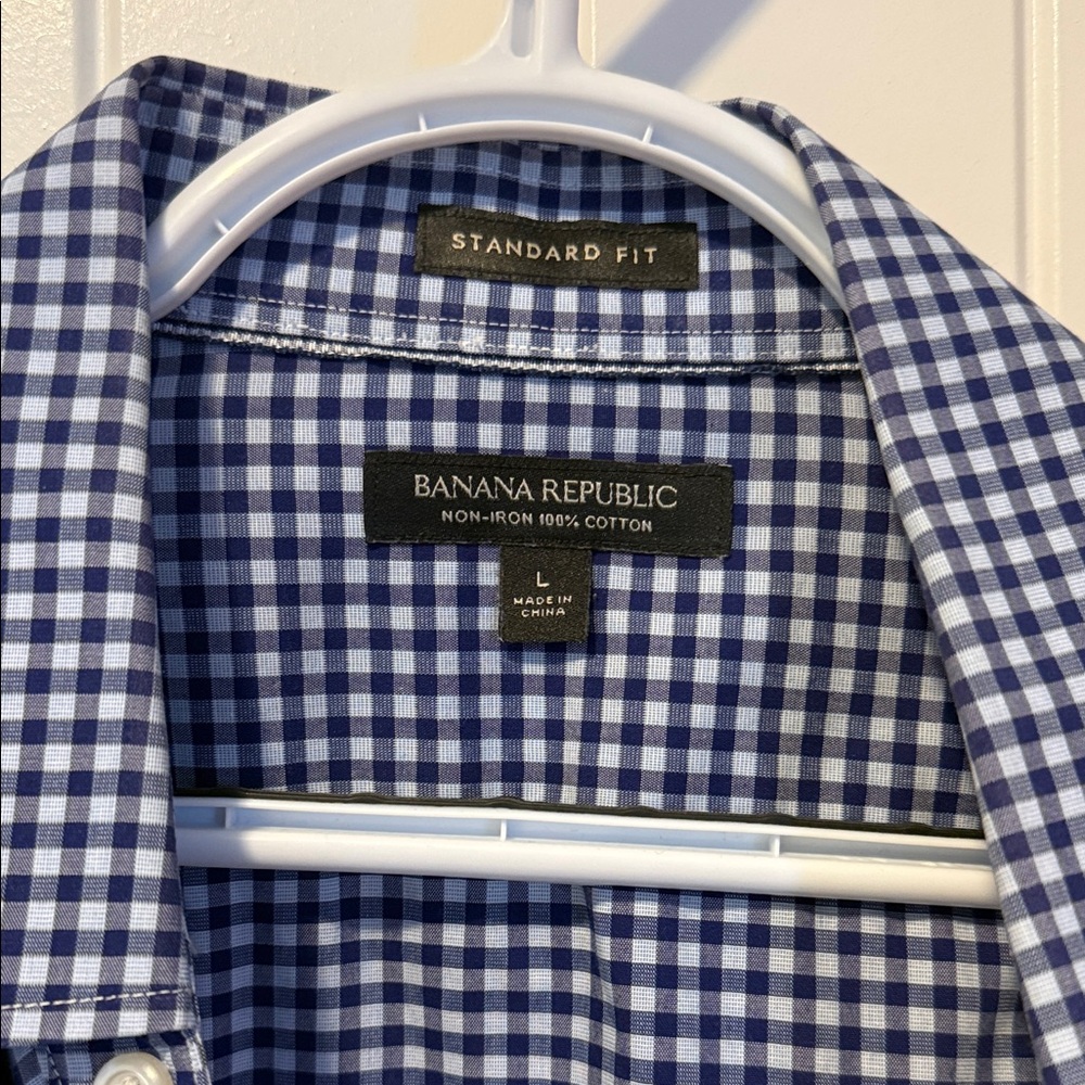 Banana Republic Navy Checkered Shirt